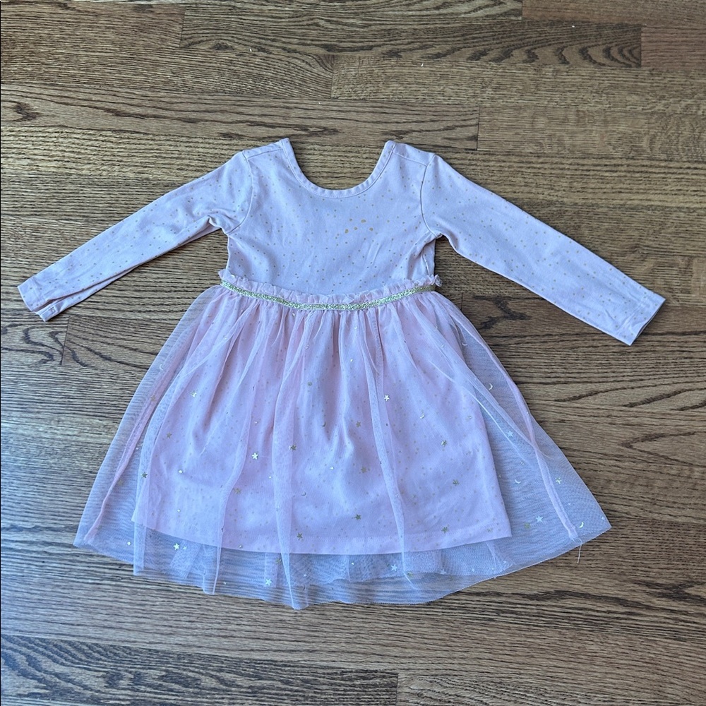 Hanna Andersson Pink and Gold Polka Dot Dress